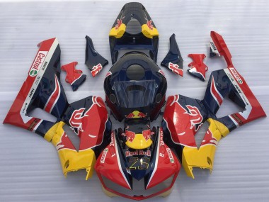 2013-2023 Honda CBR600RR Motorcycle Fairings - Dark Blue Yellow Red Bull Canada Websites