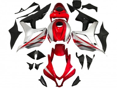 2007-2008 Honda CBR600RR Motorcycle Fairings - Silver Red Glossy Black OEM Style Canada Websites