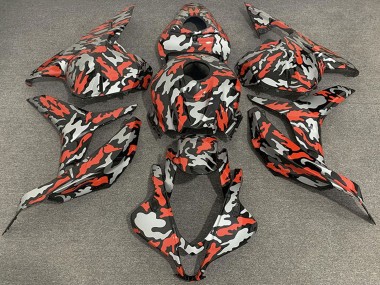 2009-2012 Honda CBR600RR Motorcycle Fairings - Red Grey Camouflage Canada Websites