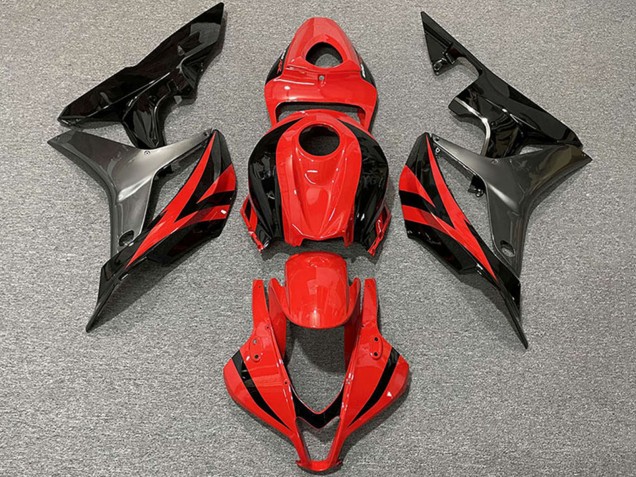 2007-2008 Honda CBR600RR Motorcycle Fairings - Grey Red Glossy Black OEM Style Canada Websites