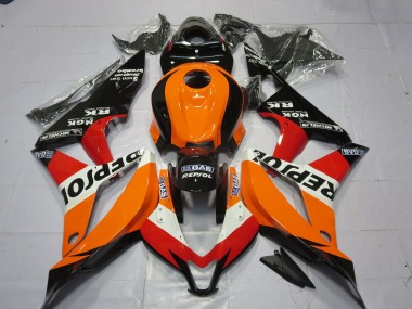 2007-2008 Honda CBR600RR Motorcycle Fairing - Orange White Red Glossy Black Repsol Canada Websites