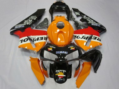 2003-2004 Honda CBR600RR Complete Motorcycle Fairings - Orange White Red Glossy Black Repsol Canada Websites