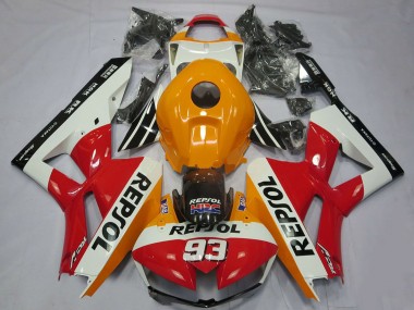 2013-2023 Honda CBR600RR Motorcycle Fairings - Orange White Red Glossy Black Repsol 93 Canada Websites