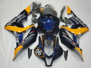 2007-2008 Honda CBR600RR Motorcycle Fairings - Orange Blue Glossy Black Canada Websites