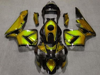 2003-2004 Honda CBR600RR Motorcycle Fairings - Gold Glossy Black Canada Websites