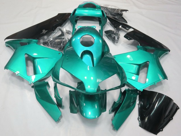 2003-2004 Honda CBR600RR Motorcycle Fairings - Teal Blue Glossy Black Canada Websites