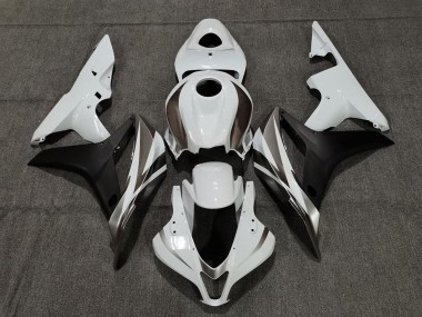 2007-2008 Honda CBR600RR Motorcycle Fairings - White Matte Black Canada Websites