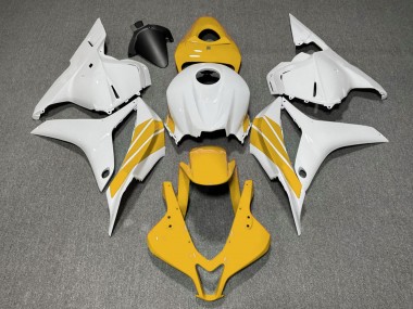 2009-2012 Honda CBR600RR Motorcycle Fairings - White Yellow Stripe Canada Websites
