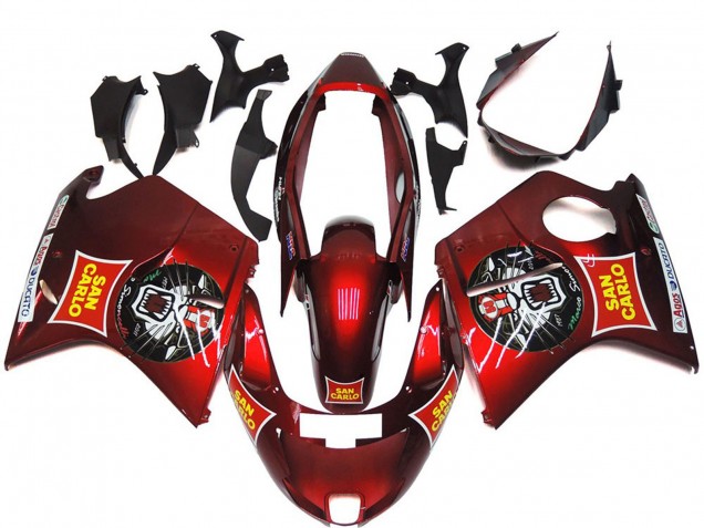 1996-2007 Honda CBR1100XX Blackbird Motorcycle Fairings - Red Yellow San Carlo Canada Websites