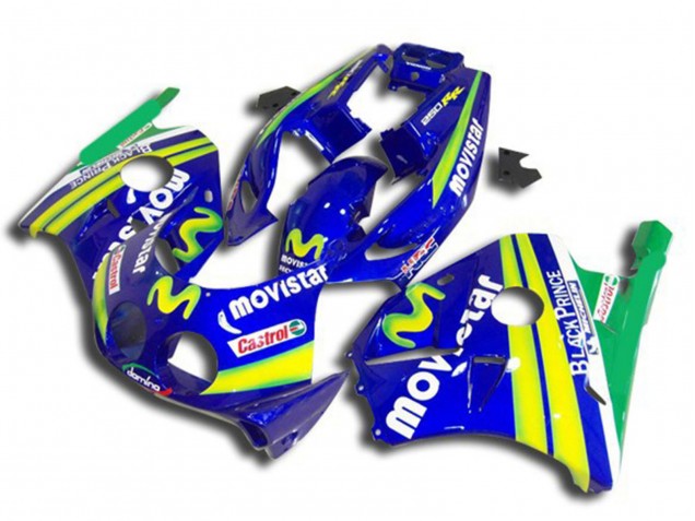 1990-1998 Honda CBR250RR Motorcycle Fairings - Blue Yellow Green MoviStar Red Castrol Canada Websites