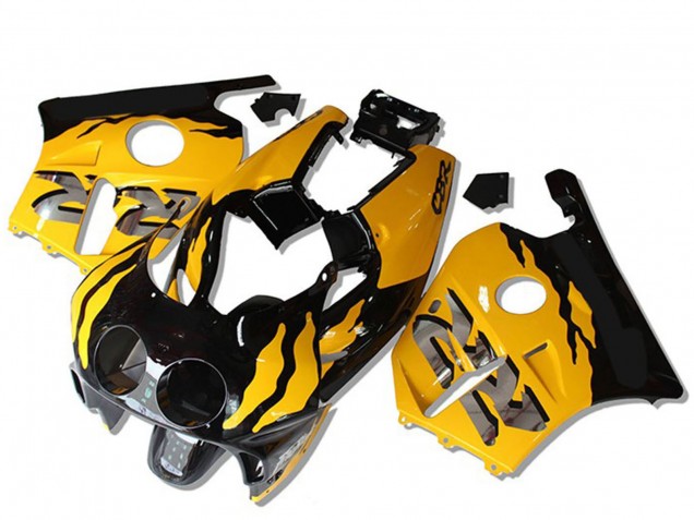 1990-1998 Honda CBR250RR Motorcycle Fairings - Yellow Glossy Black RR Canada Websites