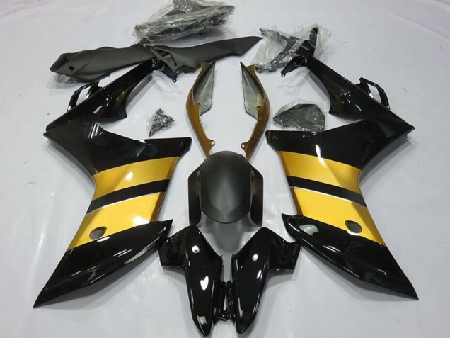 2011-2013 Honda CBR600F Motorcycle Fairings - Gold Glossy Black CBR Design Canada Websites