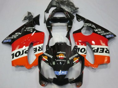 2001-2003 Honda CBR600 F4i Motorcycle Fairings - Orange White Red Glossy Black Repsol Canada Websites