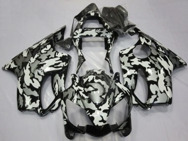 2001-2003 Honda CBR600 F4i Motorcycle Fairings - White Grey Black Camouflage Canada Websites