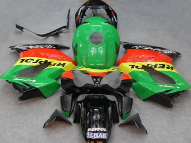 2002-2013 Honda VFR 800 Motorcycle Fairings - Green Yellow Red Black Repsol Canada Websites