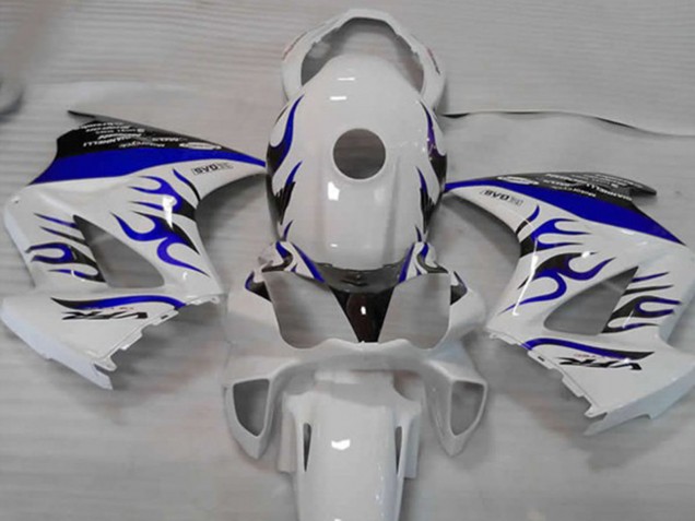 2002-2013 Honda VFR 800 Motorcycle Fairings - White Blue Flame Canada Websites