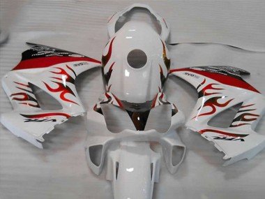 2002-2013 Honda VFR 800 Motorcycle Fairings - White Red Flame Canada Websites