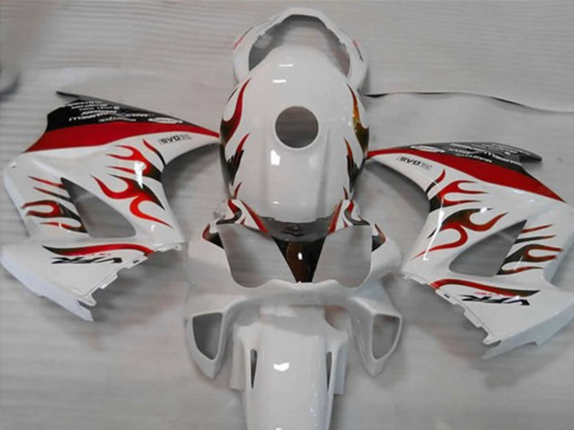 2002-2013 Honda VFR 800 Motorcycle Fairings - White Red Flame Canada Websites