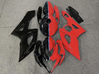 2005-2006 Suzuki GSXR 1000 Motorcycle Fairings - Glossy Black and Red Canada Websites