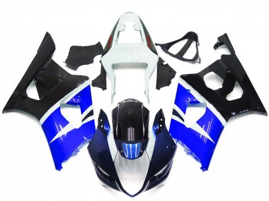 2003-2004 Suzuki GSXR 1000 Motorcycle Fairings - White Blue Glossy Black Canada Websites