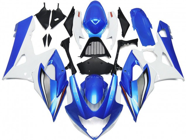 2005-2006 Suzuki GSXR 1000 Motorcycle Fairings - White Blue Canada Websites