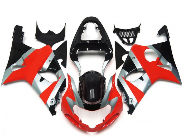 2000-2002 Suzuki GSXR 1000 Motorcycle Fairings - Silver Red Glossy Black OEM Style Canada Websites
