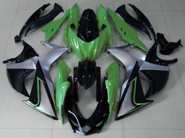2009-2016 Suzuki GSXR 1000 Motorcycle Fairings - Green Silver Black Canada Websites
