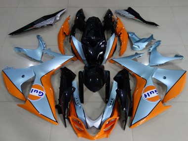 2009-2016 Suzuki GSXR 1000 Motorcycle Fairings - Light Blue Orange Black Gulf Canada Websites