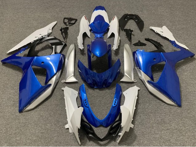 2009-2016 Suzuki GSXR 1000 Motorcycle Fairings - White Silver Blue Canada Websites