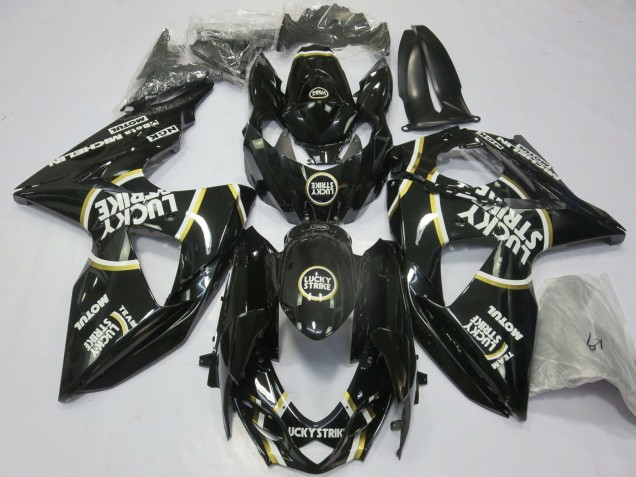 2009-2016 Suzuki GSXR 1000 Motorcycle Fairings - Glossy Black Lucky Strike Canada Websites