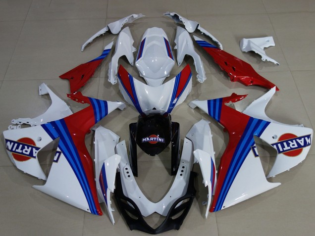 2009-2016 Suzuki GSXR 1000 Motorcycle Fairings - White Blue Red Martini Canada Websites