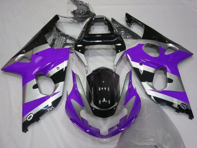 2000-2002 Suzuki GSXR 1000 Motorcycle Fairings - Purple Silver Glossy Black OEM Style Canada Websites