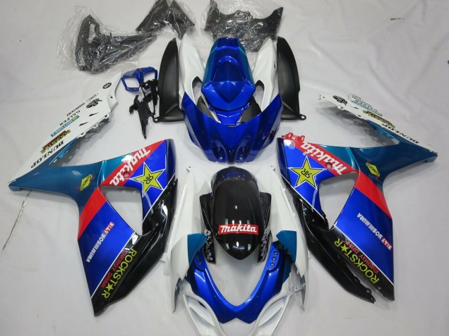 2009-2016 Suzuki GSXR 1000 Motorcycle Fairings - Blue Red Black White RockStar Canada Websites