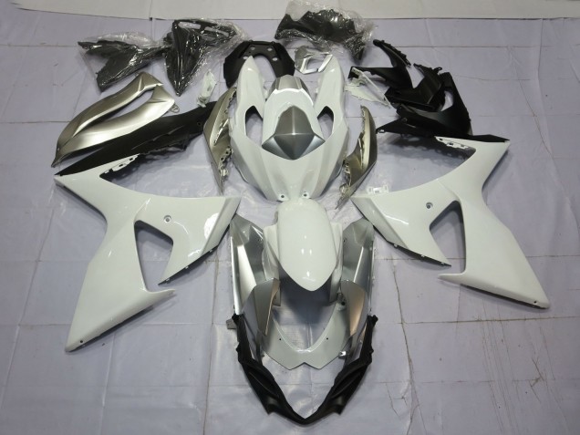 2009-2016 Suzuki GSXR 1000 Motorcycle Fairings - White Silver Canada Websites