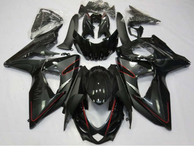2009-2016 Suzuki GSXR 1000 Motorcycle Fairings - Glossy Black Red Canada Websites