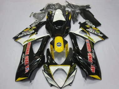 2007-2008 Suzuki GSXR 1000 Motorcycle Fairings - White Yellow Red Black Dunlop Canada Websites