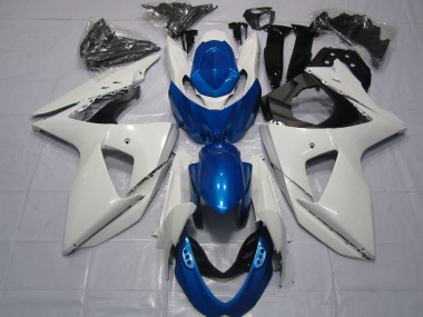 2009-2016 Suzuki GSXR 1000 Motorcycle Fairings - White Blue Canada Websites
