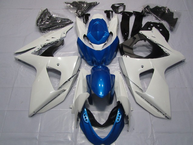 2009-2016 Suzuki GSXR 1000 Motorcycle Fairings - White Blue Canada Websites