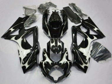 2008-2010 Suzuki GSXR 600 / GSXR 750 Motorcycle Fairings - Glossy Black White Canada Websites