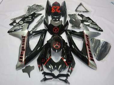 2008-2010 Suzuki GSXR 600 / GSXR 750 Motorcycle Fairings - Glossy Black Silver Red Jordan 23 Canada Websites