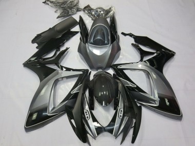 2006-2007 Suzuki GSXR 600 / GSXR 750 Motorcycle Fairings - Grey Glossy Black Stripe Canada Websites
