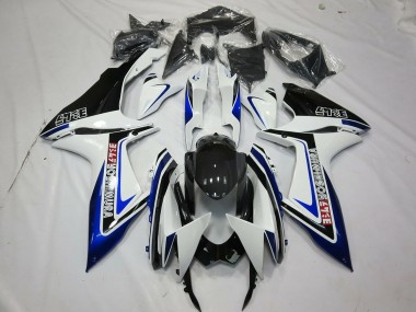 2011-2024 Suzuki GSXR 600 / GSXR 750 Motorcycle Fairings - White Blue Glossy Black Alstare Canada Websites
