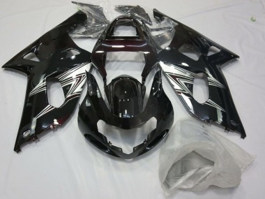 2001-2003 Suzuki GSXR 600 / GSXR 750 Motorcycle Fairings - Glossy Black Silver White Canada Websites