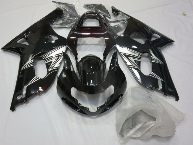 2001-2003 Suzuki GSXR 600 / GSXR 750 Motorcycle Fairings - Glossy Black Silver White Canada Websites
