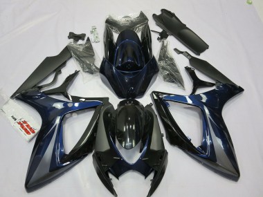 2006-2007 Suzuki GSXR 600 / GSXR 750 Motorcycle Fairings - Blue Grey Black Stripe Canada Websites