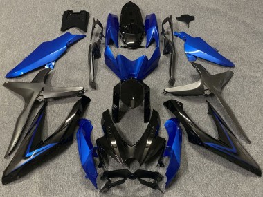 2008-2010 Suzuki GSXR 600 / GSXR 750 Motorcycle Fairings - Blue Grey Glossy Black Canada Websites