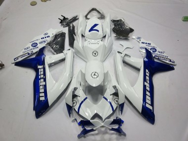 2008-2010 Suzuki GSXR 600 / GSXR 750 Motorcycle Fairings - White Blue Jordan Canada Websites