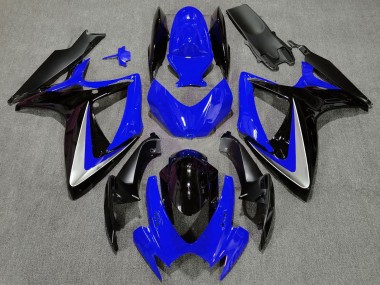 2006-2007 Suzuki GSXR 600 / GSXR 750 Motorcycle Fairing - Blue Silver Glossy Black OEM Style Canada Websites