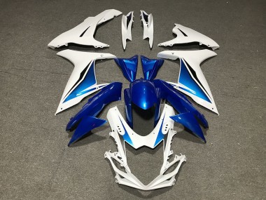 2011-2024 Suzuki GSXR 600 / GSXR 750 Motorcycle Fairings - Blue White Custom Canada Websites
