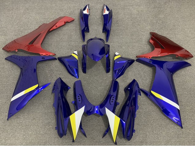 2011-2024 Suzuki GSXR 600 / GSXR 750 Motorcycle Fairings - Blue with Red Lowers Canada Websites